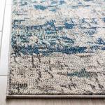 SAFAVIEH Madison Collection Area Rug - 6' x 9', Grey & Blue, Modern Abstract Design, Non-Shedding & Easy Care, Ideal for High Traffic Areas in Living Room, Bedroom (MAD460K)