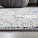 SAFAVIEH Madison Collection Area Rug - 6' x 9', Grey & Blue, Modern Abstract Design, Non-Shedding & Easy Care, Ideal for High Traffic Areas in Living Room, Bedroom (MAD460K)