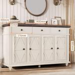 Farmhouse Buffet Cabinet with Storage, Sideboard Cabinet, Buffet Cabinet, Sideboard Buffet Cabinet with Storage, Large Wood Acce