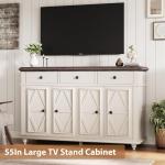 Farmhouse Buffet Cabinet with Storage, Sideboard Cabinet, Buffet Cabinet, Sideboard Buffet Cabinet with Storage, Large Wood Acce
