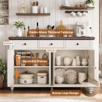 Farmhouse Buffet Cabinet with Storage, Sideboard Cabinet, Buffet Cabinet, Sideboard Buffet Cabinet with Storage, Large Wood Acce