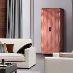 Italian solid wood wine cabinet against the wall living room home display cabinet creative art light luxury locker