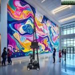 Professional Environmentally Friendly Inkjet Wall Art Printer for Home Decor New Condition for Flex Material Painting