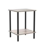 TUTOTAK End Table, Set of 2, Side Table, Nightstand, 2-Tier Storage Shelf, Sofa Table for Small Space, Living Room, Bed Room TB01BG035