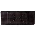 Flash Furniture Elijah 6-Foot Bi-Fold Brown Wood Grain Plastic Folding Table with Carrying Handle