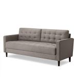 ZINUS Benton Sofa Couch, Grid Tufted Cushions, Easy, Tool-Free Assembly, Stone Grey