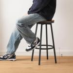 MAHANCRIS Bar Stools, Set of 2 Swivel Bar Stools, Round Bar Chairs with Footrest, 26.4" Swivel Counter Stools, Industrial Kitchen Breakfast Bar Chairs, Rustic Brown BAHR1301