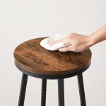 MAHANCRIS Bar Stools, Set of 2 Swivel Bar Stools, Round Bar Chairs with Footrest, 26.4" Swivel Counter Stools, Industrial Kitchen Breakfast Bar Chairs, Rustic Brown BAHR1301