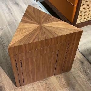 North American black walnut parquet edge few medieval wabi sandy wind solid wood bedside table creative living room design