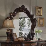 Antique luxury black wooden bedside table with drawers, bedroom bedside table