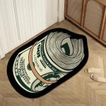 Creative  Money Shaped Carpet Personality Imitation Money Rug Dollar Rug for Bedroom Irregular  Art Floor Mat Door