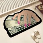 Creative  Money Shaped Carpet Personality Imitation Money Rug Dollar Rug for Bedroom Irregular  Art Floor Mat Door
