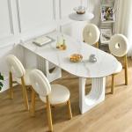 Dinner Service Dining Table Set 4 Chair Dressing Dressing Side Table Coffee Multifunctional Files Juegos De Comedor Tables