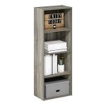 Furinno Luder Bookcase / Book / Storage, 4-Tier, French Oak