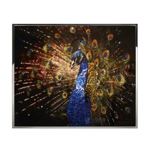 Entry entrance decorative painting, modern simple dining room art hanging living room bedroom background wall peacock wall