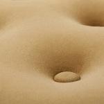 Jennifer Taylor Home Yolanda Upholstered Round Accent Ottoman, Gold Yellow Velvet with Gold Trim