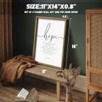 Houmury Set of 3 Framed Farmhouse Bible Verses Wall Decor Sign 11”x14” Christian Faith Scripture Wall Art for Home Living Room Bedroom Wall Decor (11"x14" Brown)