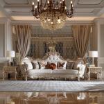 Leather Living Room Sofas Luxury European Beige Wooden Curved Modern Couch Double Lounge Designer Canape Salon Furniture