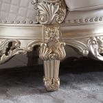 Leather Living Room Sofas Luxury European Beige Wooden Curved Modern Couch Double Lounge Designer Canape Salon Furniture