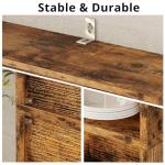 IRONCK Industrial Bookshelves and Bookcases with Doors Floor Standing 6 Shelf Display Storage Shelves 70 in Tall Bookcase for Home Office, Living Room