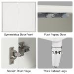 Tribesigns Buffet Cabinet Sideboard with Storage, 59.4-Inch White Storage Cabinet Modern Sideboard Buffet Table with Doors