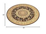Unique Loom Versailles Collection Traditional Classic Medallion Floral Motif Area Rug (8' 0 x 8' 0 Round, Brown/ Ivory)