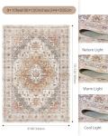 Washable 8x10 Vintage Rug for Living Room