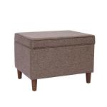 Spatial Order Home Decor | Dinah Collection Modern Storage Ottoman | Ottoman with Storage for Living Room & Bedroom (Brown)