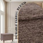 Spatial Order Home Decor | Dinah Collection Modern Storage Ottoman | Ottoman with Storage for Living Room & Bedroom (Brown)