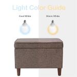 Spatial Order Home Decor | Dinah Collection Modern Storage Ottoman | Ottoman with Storage for Living Room & Bedroom (Brown)