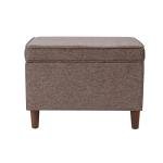 Spatial Order Home Decor | Dinah Collection Modern Storage Ottoman | Ottoman with Storage for Living Room & Bedroom (Brown)