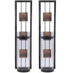 Shelving Solution Wall Sconce Candle Holder Metal Wall Decorations for Living Room, Bathroom, Dining Room, Set of 2