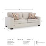 Signature Design by Ashley Aviemore Coastal Sofa with 2 Accent Pillows, Beige