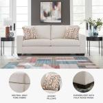 Signature Design by Ashley Aviemore Coastal Sofa with 2 Accent Pillows, Beige