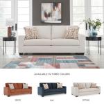 Signature Design by Ashley Aviemore Coastal Sofa with 2 Accent Pillows, Beige
