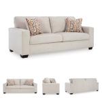 Signature Design by Ashley Aviemore Coastal Sofa with 2 Accent Pillows, Beige