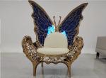 Luxury stainless steel butterfly chair, living room armrest creative art queen single leisure chair, wedding party sofa chair