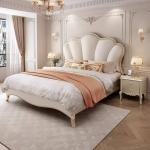 Elegant Cute Double Bed Decoration Bedside Table Storage Headboards Double Bed Luxury Lounges Camas De Dormitorio Furniture Home