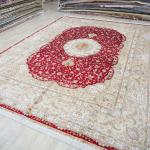 305x427cm Handmade Turkey Large Silk Rug Red Medallion Luxury Exquisite Carpet (TJ492A)