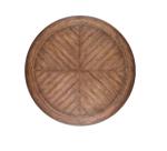 American dining table light luxury solid wood carving round dining table and chair combination French retro old country simple