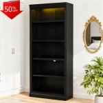 Shelving for Books Wood Storage Wardrobe High Buffet Living Room Furniture for Entrance Hall Wooden Chest of Drawers Black Home