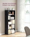 VASAGLE CUSTOS Collection - Bookshelf, 5-Tier Bookcase, Book Shelf, Open Storage Shelf, 9.4 x 23.6 x 52.8 Inches, for Living Room, Home Office, Dinning Room, Ebony Black ULBC165T56