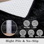 Dssimo Super Fluffy Black 8x10 Area Rugs for Living Room, Modern Large Shag Rug for Bedroom, Non-Slip Plush Shaggy Thick Black Carpet for Nursery Kids Room Boys Girls Dorm Indoor Home Office Decor