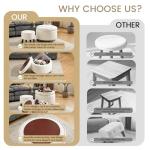 Lorflin 24Inch Round Storage Ottoman, Set of 2, Modern Button Tufted Coffee Table with Removable Top, Upholstered Ottoman with Storage Footrest Stool for Living Room, Bedroom (Beige)