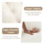 Lorflin 24Inch Round Storage Ottoman, Set of 2, Modern Button Tufted Coffee Table with Removable Top, Upholstered Ottoman with Storage Footrest Stool for Living Room, Bedroom (Beige)