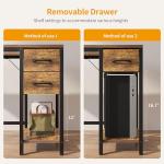 CubiCubi Computer Desk with 2 Drawers, 40 Inch Small Home Office Desk Study Writing Table, Rustic Brown