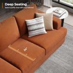 COPIAE 89 Inch Sofa with Extra Deep Seats Oversize, 3 Seater Sofa for Living Room, Modern Couch and Sofa, Comfy Armrests and Seats and Backrests, Easy Installation, Corduroy Fabric Rust