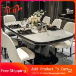 Luxury Chairs Dining Table Kitchen Restaurant Extending Living Room Dining Table Designer High Console Muebles Home Furniture