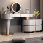 bedside table, and storage tailstock Modern wood rock panel vanity, dressing table, master bedroom integrated bucket cabinet