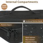 GERMUN Bible Cover with Durable Handle, Carrying Book Case Church Bag Bible, Protective with Zippered Pocket, Bible Study Accessories Supplies, Book Protector for Book Lovers, Black